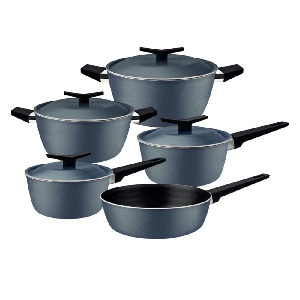 Jogo De Panelas Spezia Starflon Excellent Tramontina 5 Peças - Azul