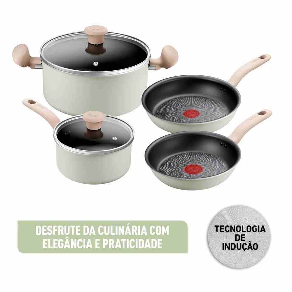 Jogo De Panelas Tefal So Matcha Arno 4 Peças - Verde