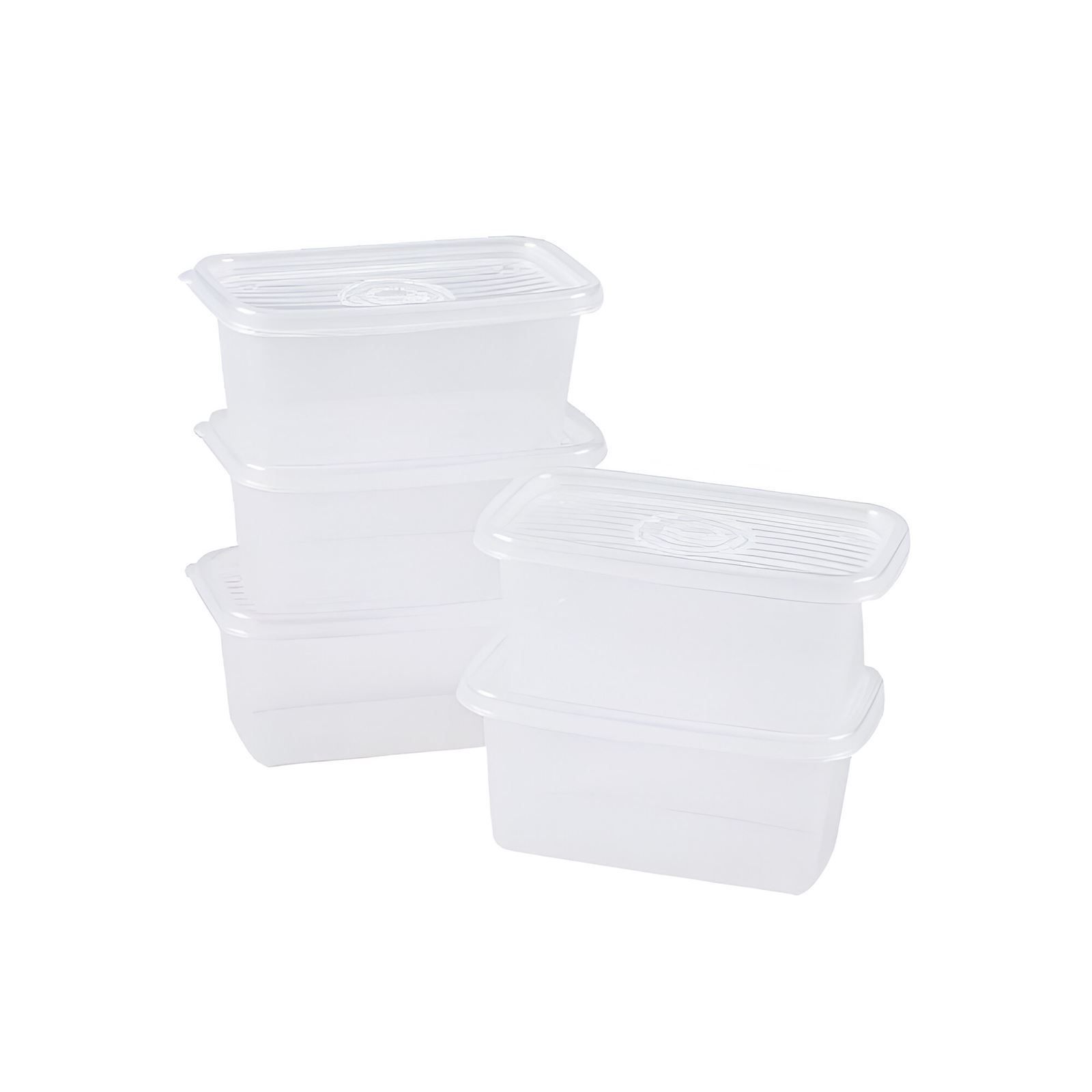 Jogo De Potes Retangular Pop Plasútil 380Ml - 5 Peças
