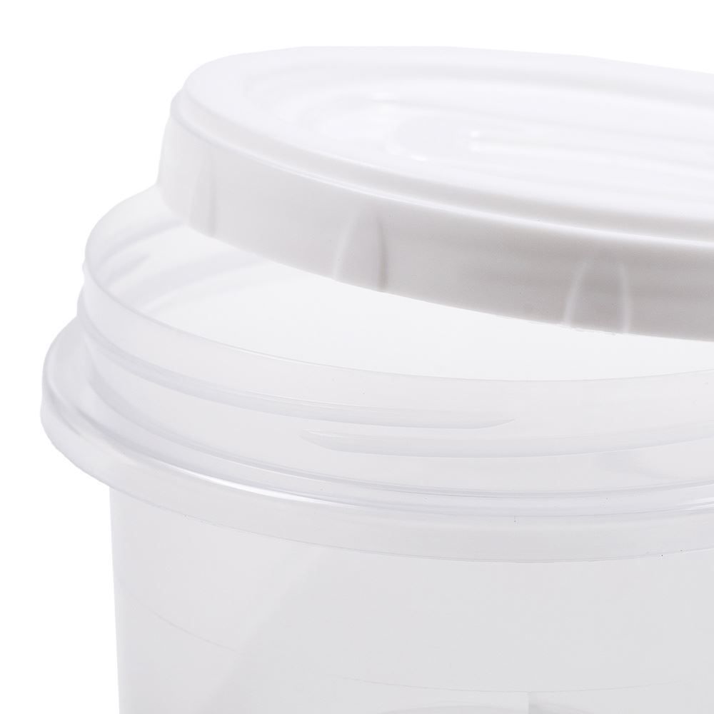 Jogo De Potes Com Tampa Clic 3 Peças Plasútil - Transparente