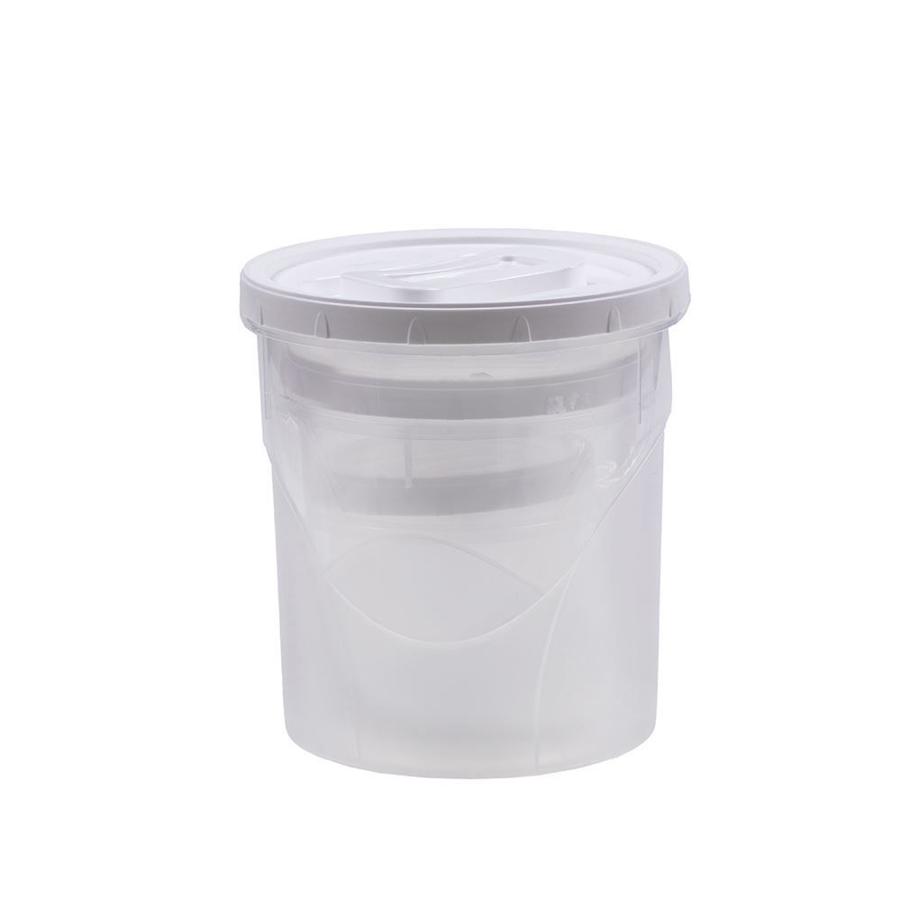 Jogo De Potes Com Tampa Clic 3 Peças Plasútil - Transparente