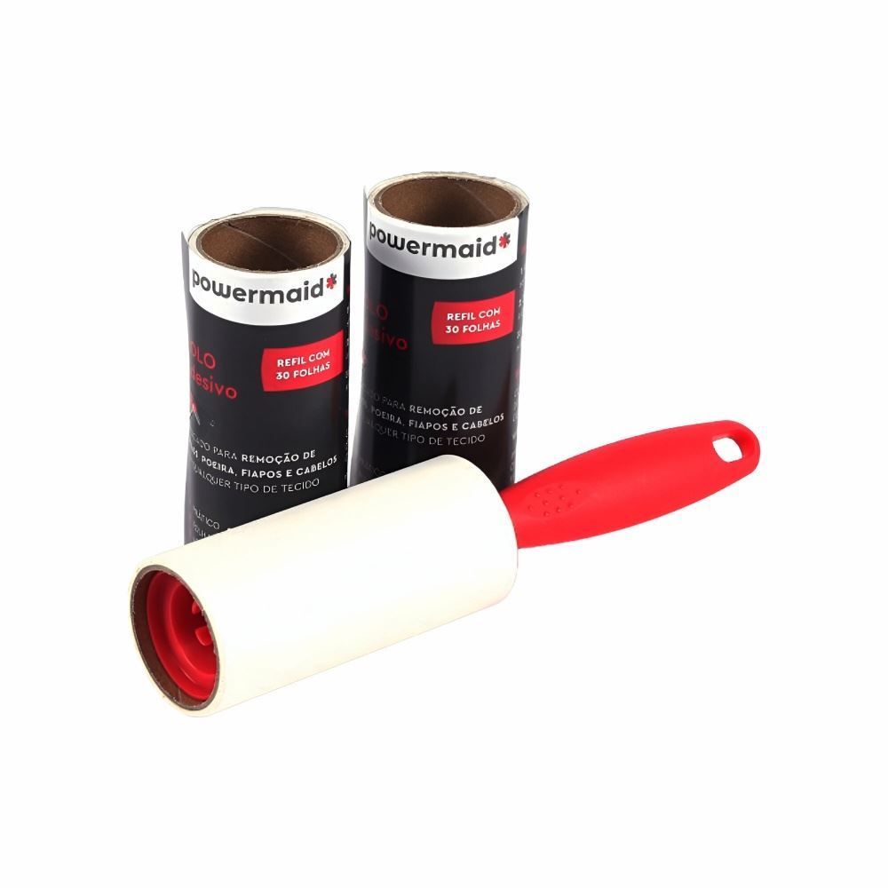 Jogo De Rolo Adesivo Com Refil Camesa - 3 Peças