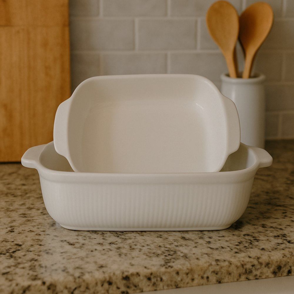 Jogo De Travessas Lisboa Havan Casa 2 Peças - Bege