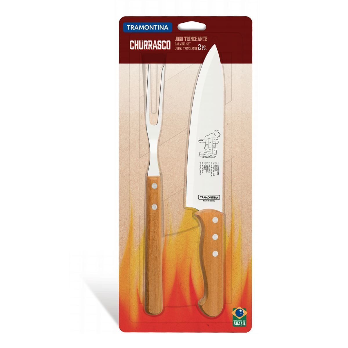 Jogo para Churrasco 2 peças Tramontina - 22399 074