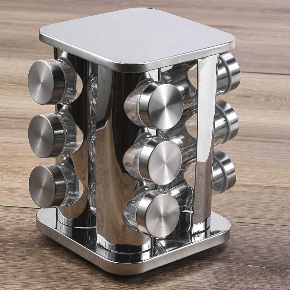 Jogo Porta Condimentos Com Suporte 100Ml Havan Casa - 12 Peças