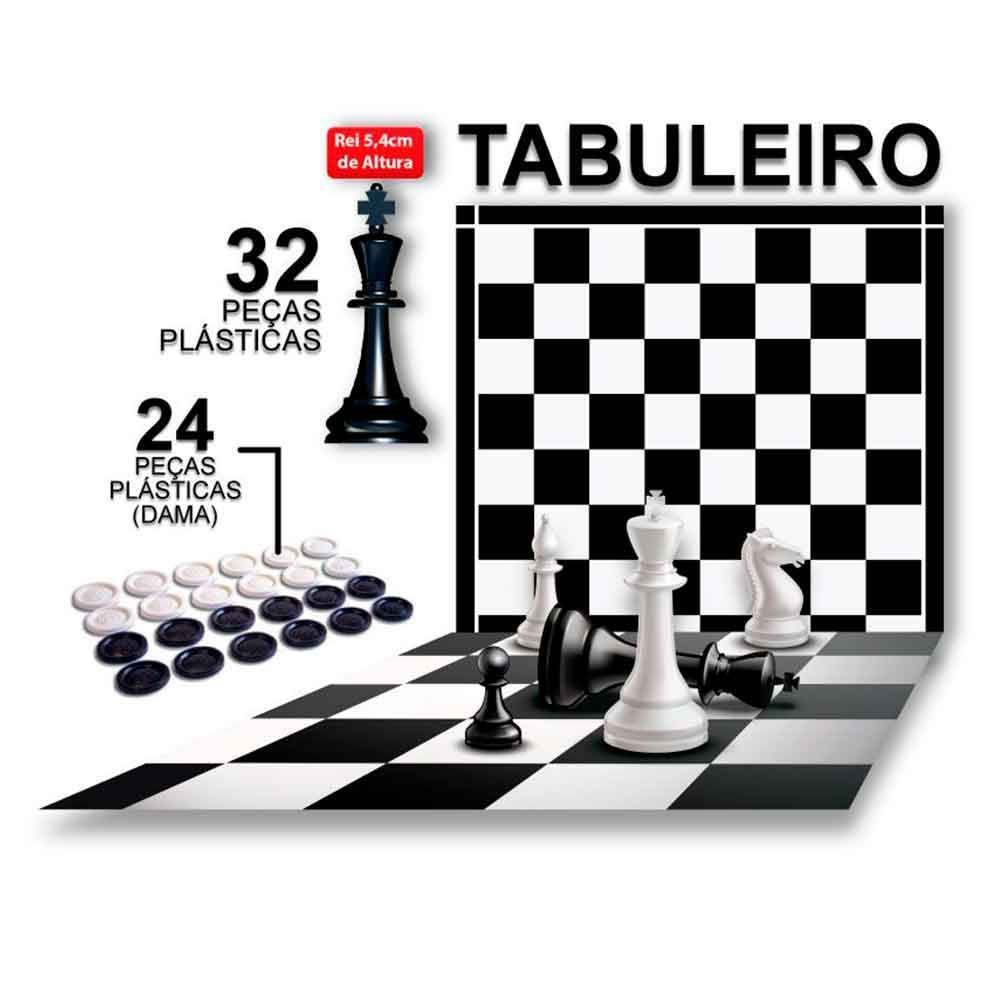 Jogo Xadrez E Dama Pais & Filhos Gala - 2811