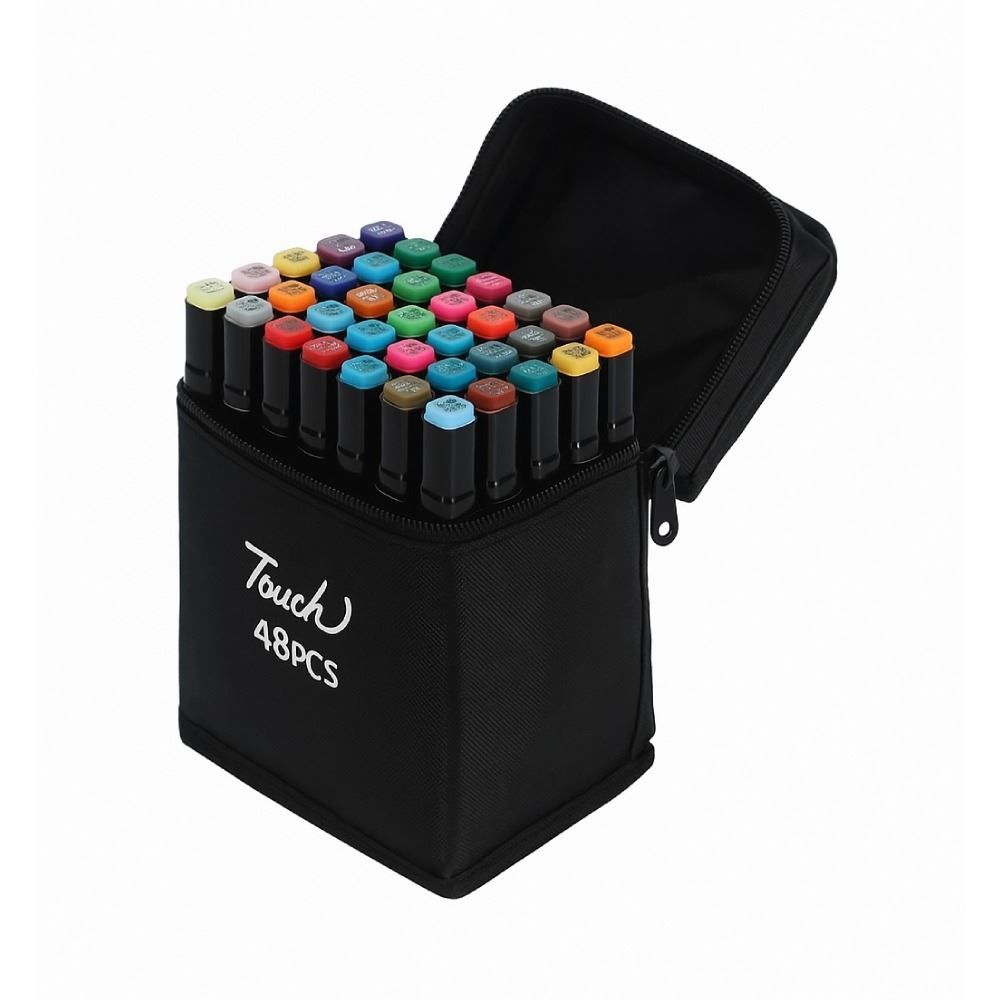 Kit 48 Canetinhas Permanente Touch - Ponta Dupla