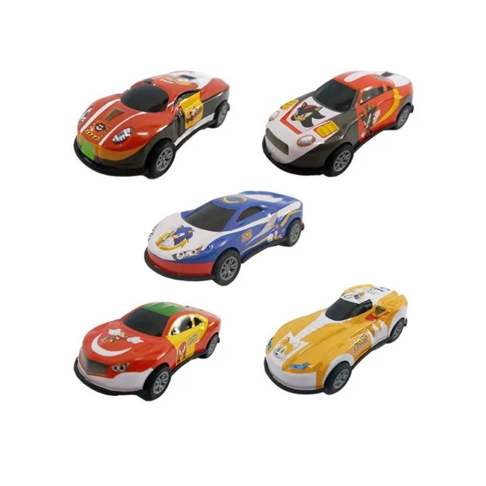 Kit 5 Carrinhos Puxa E Solta Sonic Candide - 4610