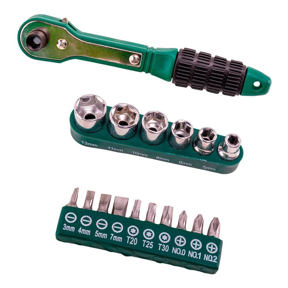 Kit Chave Com Catraca 17 Peças Meghazine - CHC2181