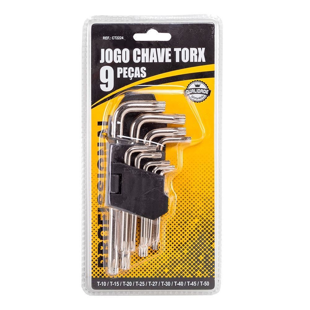 Kit Chave Torx 9 Peças Ct2224 Meghazine - Prata