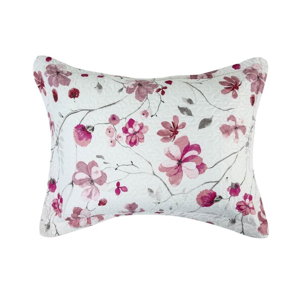Kit Colcha Casal 150 Fios Havan Casa 3 Pçs - Garden Rosa Floral