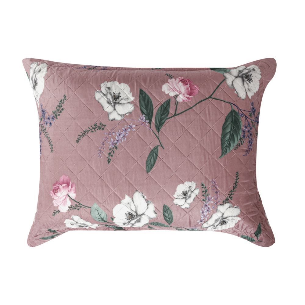 Kit Colcha Casal Estampada Versalhes 3 Peças Havan Casa - Barcelona Rosa Floral