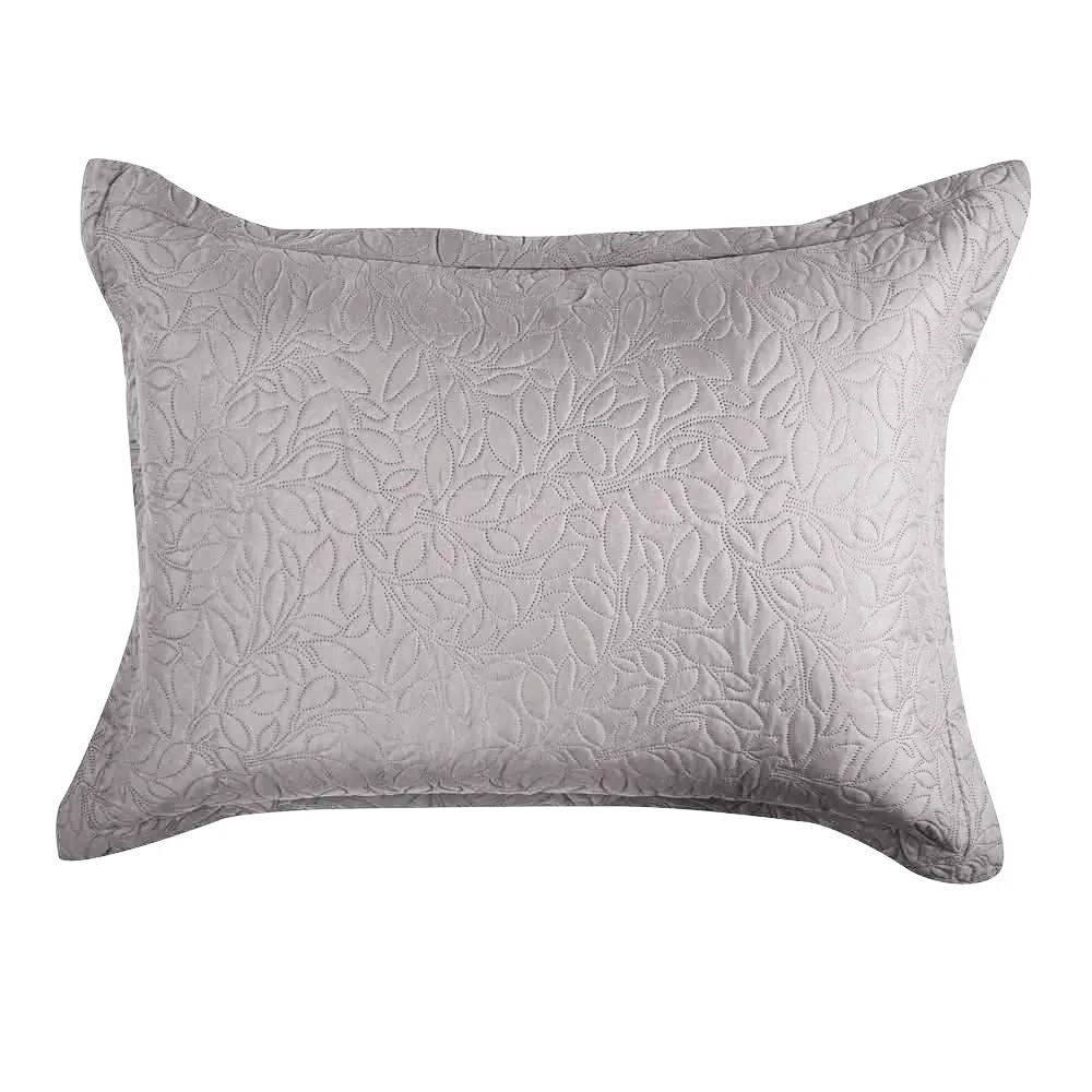 Kit Colcha Queen 100% Poliéster Lisa Versalhes Havan Casa 3 Pçs - Cinza Amianto