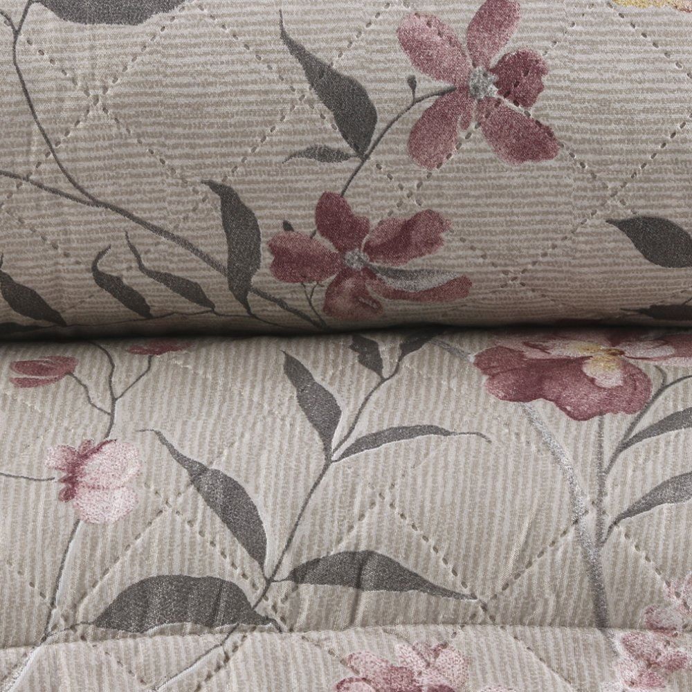 Kit Colcha Queen 100% Poliéster Versalhes Havan Casa 3 Pçs - Penelope Rosa Floral