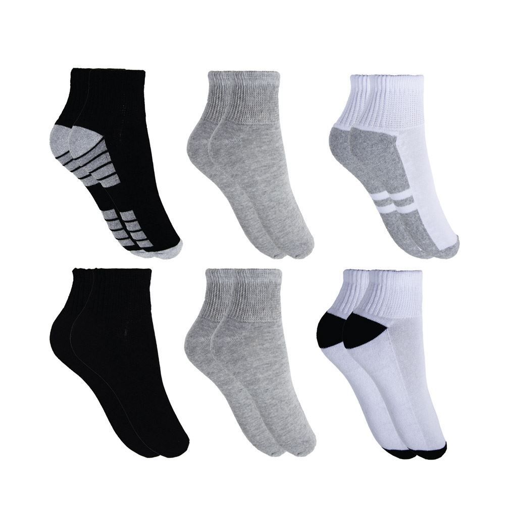 Kit Com 6 Meias Soquete Punho Anatômico Risk - KIT ESCURO 39-43