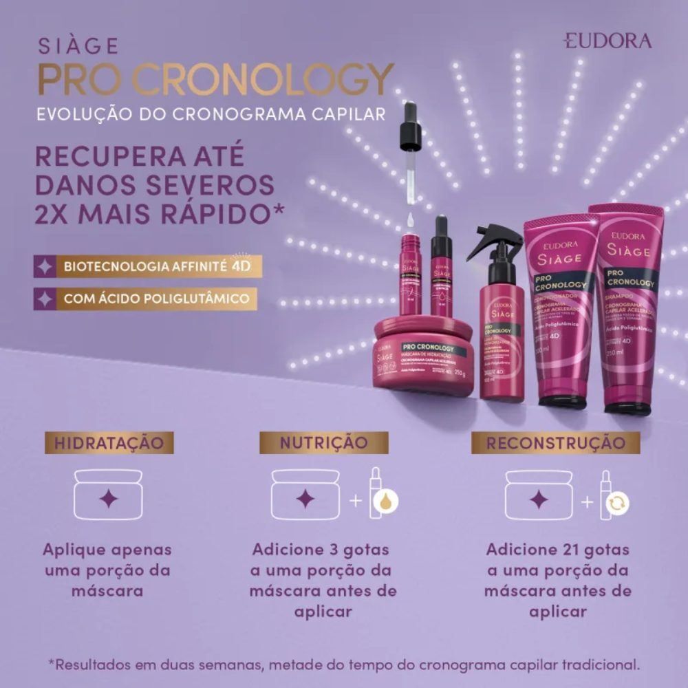 Kit Pro Cronology Máscara Potencializa Siage - 3 Unidades