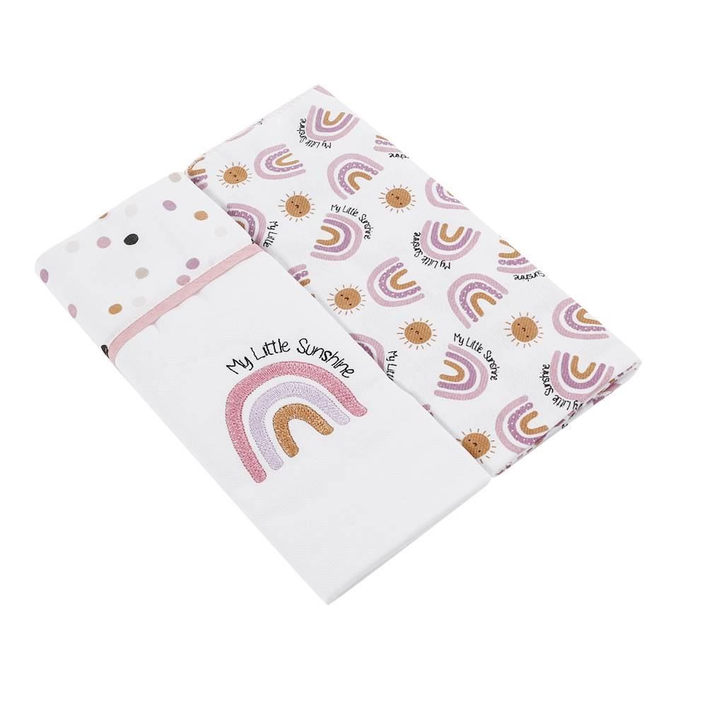 Kit Cueiro Com 2 Peças 80X80 Cm Havan Baby - Arco-Íris