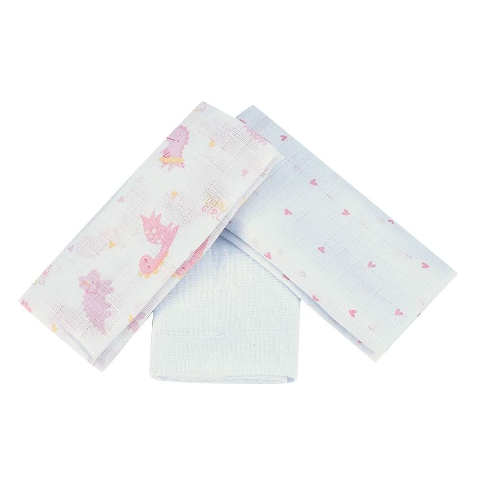 Kit Fralda Prime Havan Baby - Dino Rosa