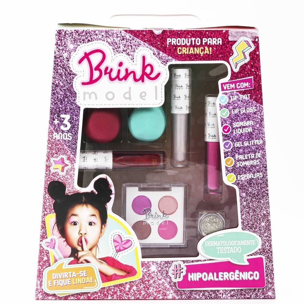 Kit Maquiagem Divertida Infantil Brink Model - 2089