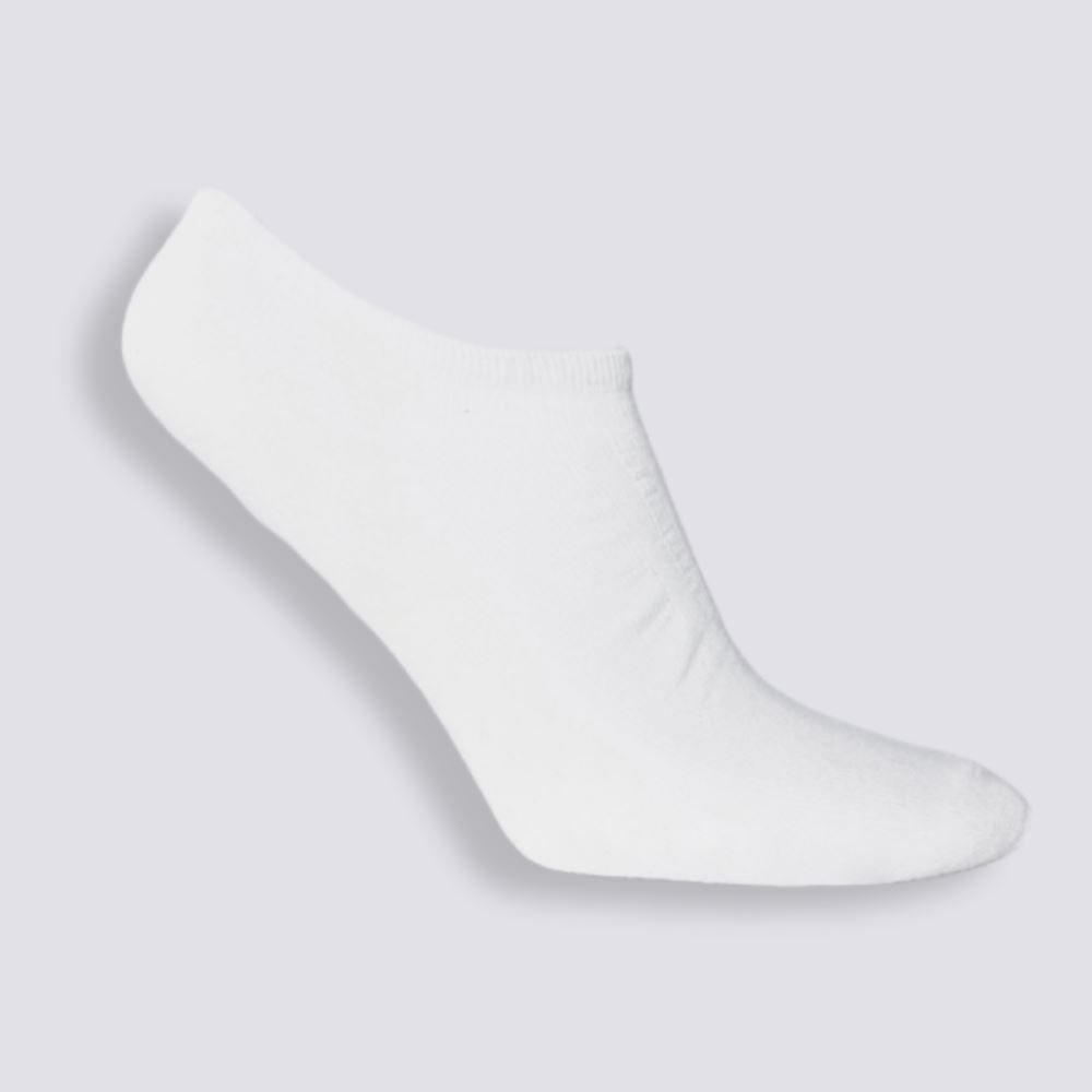 Kit Meia Masculina Com 3 Pares Cano Invisível Risk - Branco 39/43