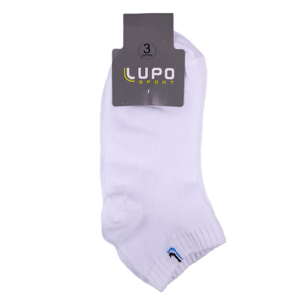 Kit Meia Com 03 Pares Soquete 37-40 Lupo - Branco