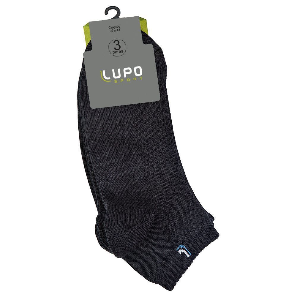 Kit Meia Com 03 Pares Soquete 37-40 Lupo - PTO/PTO/PTO