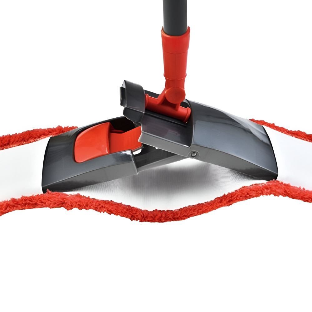 Kit Mop Flat Microfibra Powermaid - Vermelho e Cinza