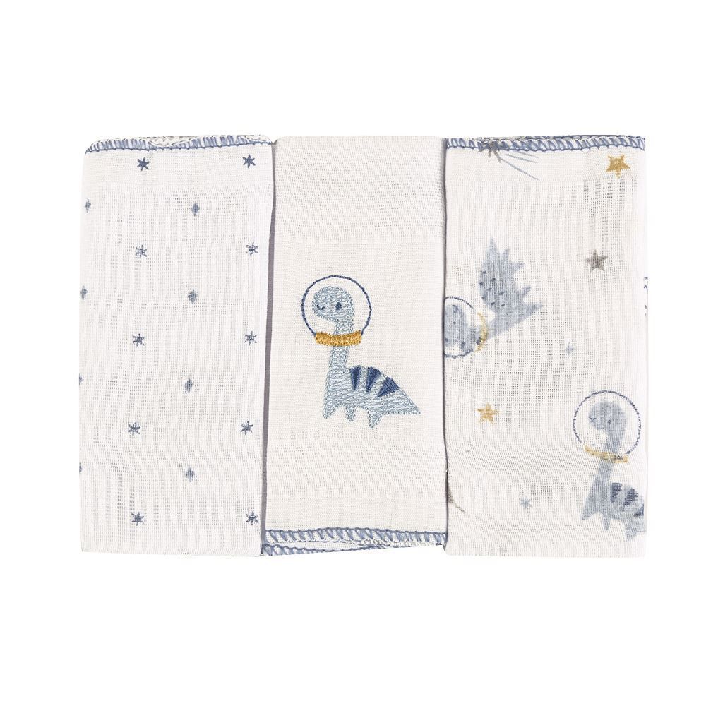 Kit Pano De Boca Prime Havan Baby - Dino Azul