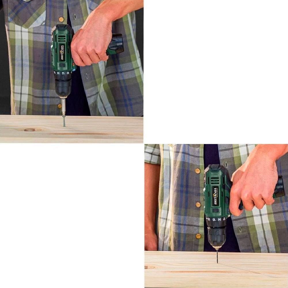 Parafusadeira Britânia Bateria Litio 12 Volts Bpf03mf - Bivolt