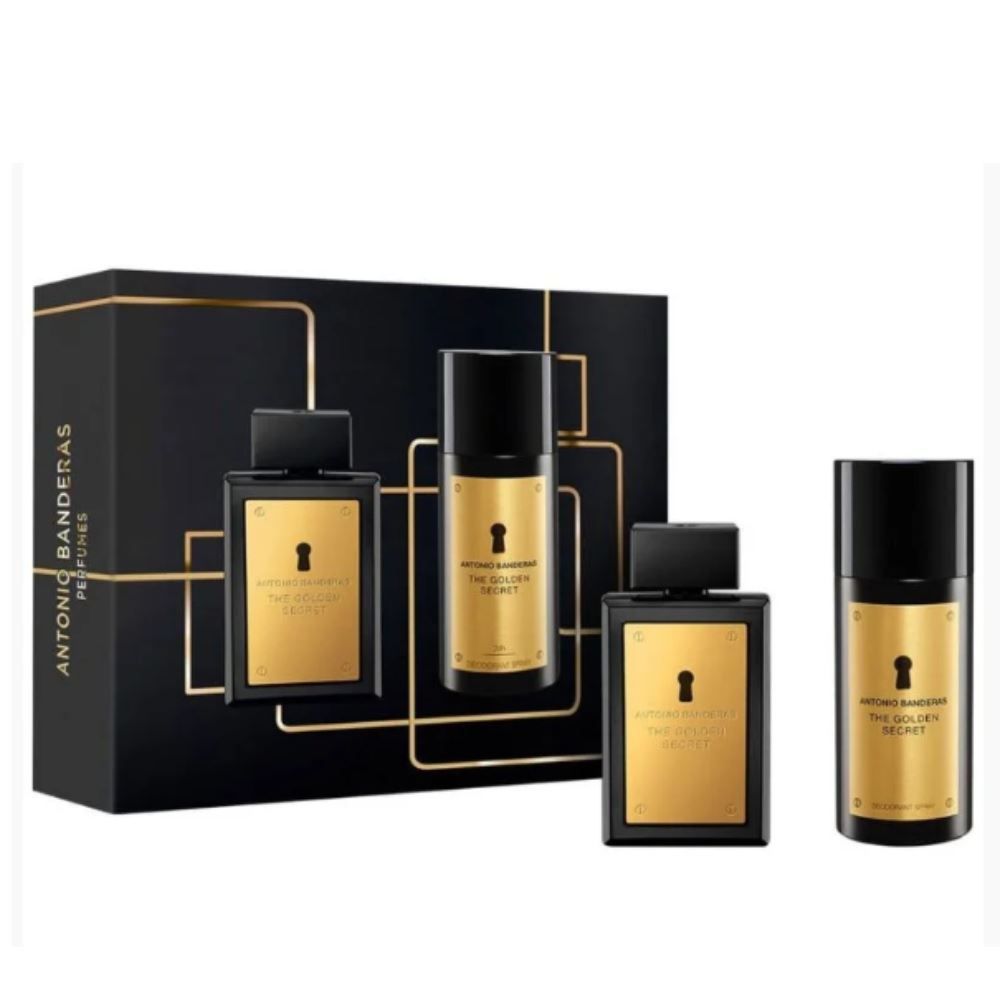 Kit Perfume Masculino 100Ml E Desodorante 150Ml  Antonio Banderas  - The Golden Secret