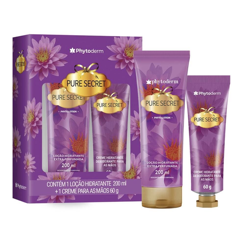 Kit Phytoderme Pure Secret Hidratante Corporal 200Ml + Creme Para Mãos 60G - Feminino