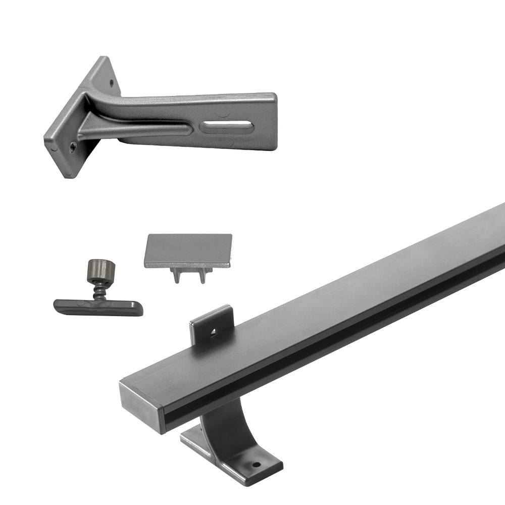 Kit Trilho Deslizante Unique 2,00 M Havan Casa - Prata Fosco