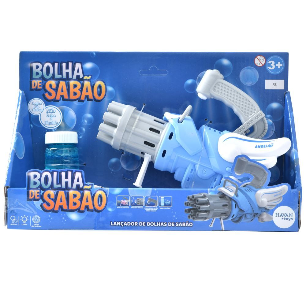 Lançador de Bolhas de Sabão Azul Havan Toys - HBR0413