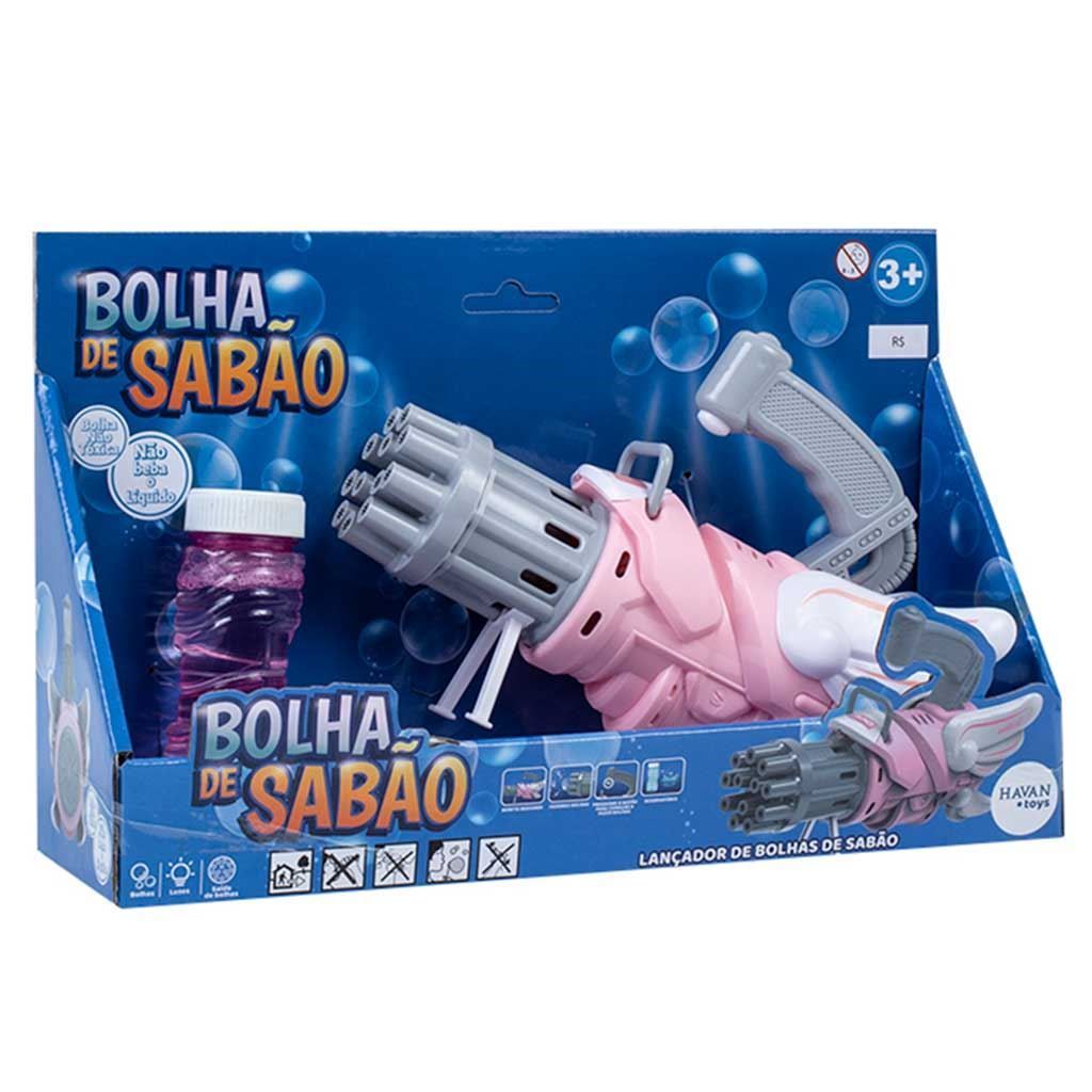 Lançador De Bolhas Sabão Rosa Havan Toys - HBR0412