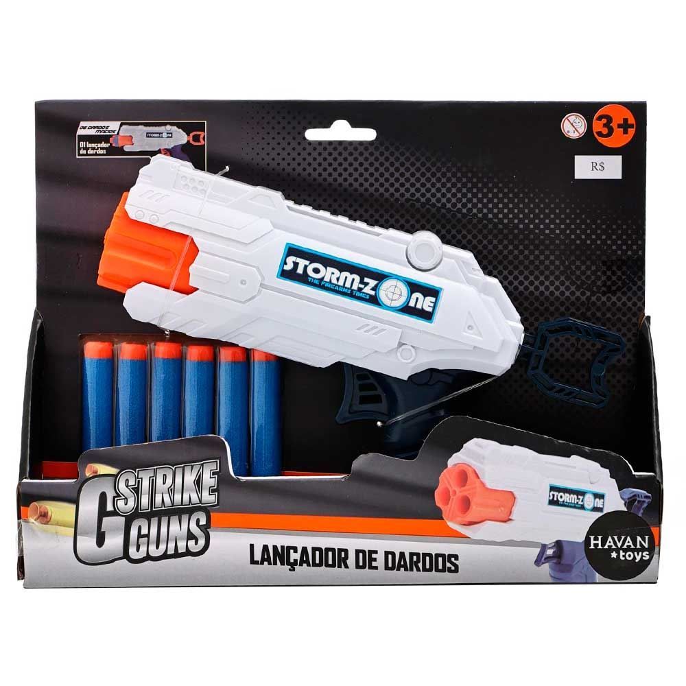Lançador De Dardos Tambor Branco Havan Toys - HBR0299