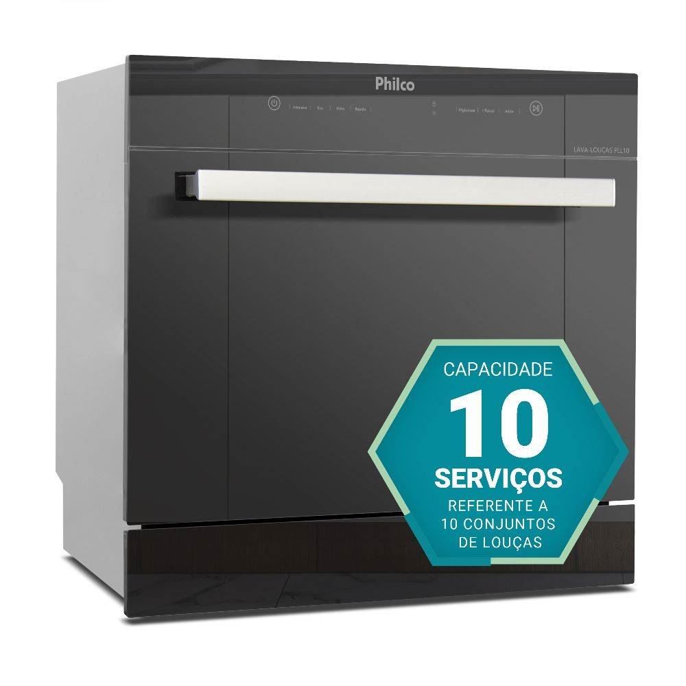 Lava Louças Philco 10 Serviços PLL10 Preto Espelhado