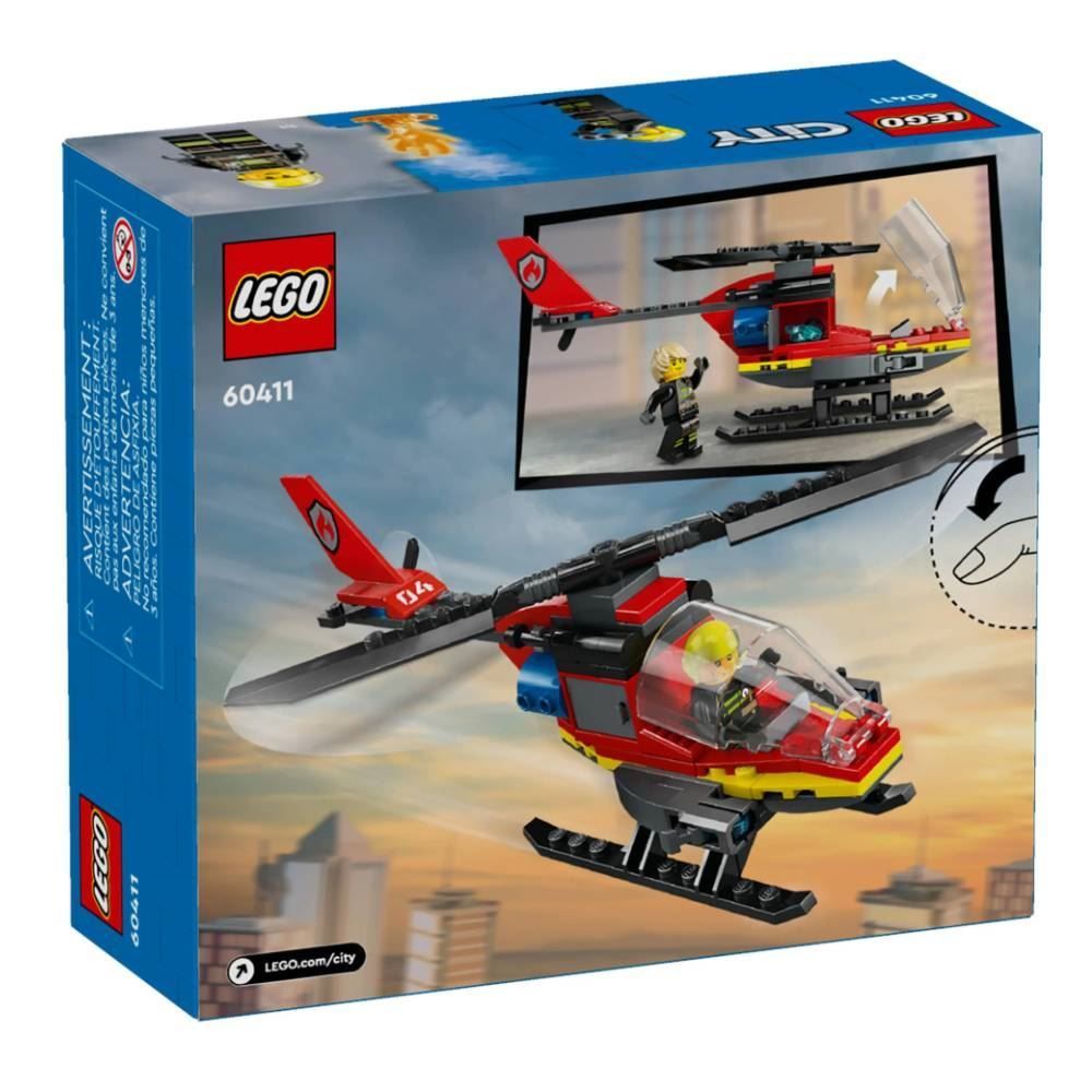 Lego City Helicóptero Dos Bombeiros - 60411
