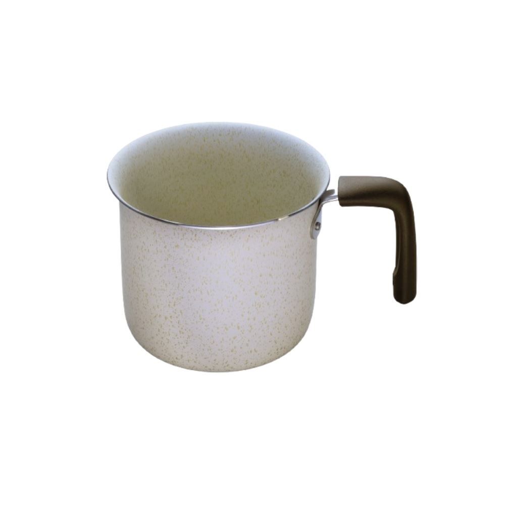 Leiteira Antiaderente Eko Multiflon 12 Cm - Bege