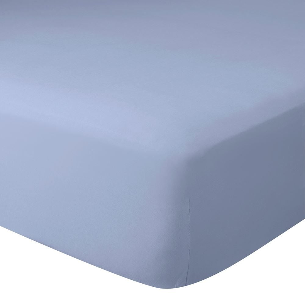 Lençol Avulso Casal Percal 100% Algodão Buona Fortuna - Azul Liso Novo