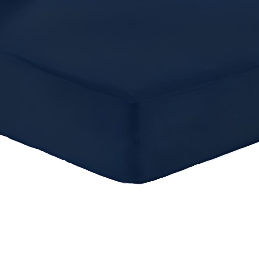 Lençol King De Malha 100% Algodão Fio Penteado Havan Casa 1 Pç - Azul Marinho