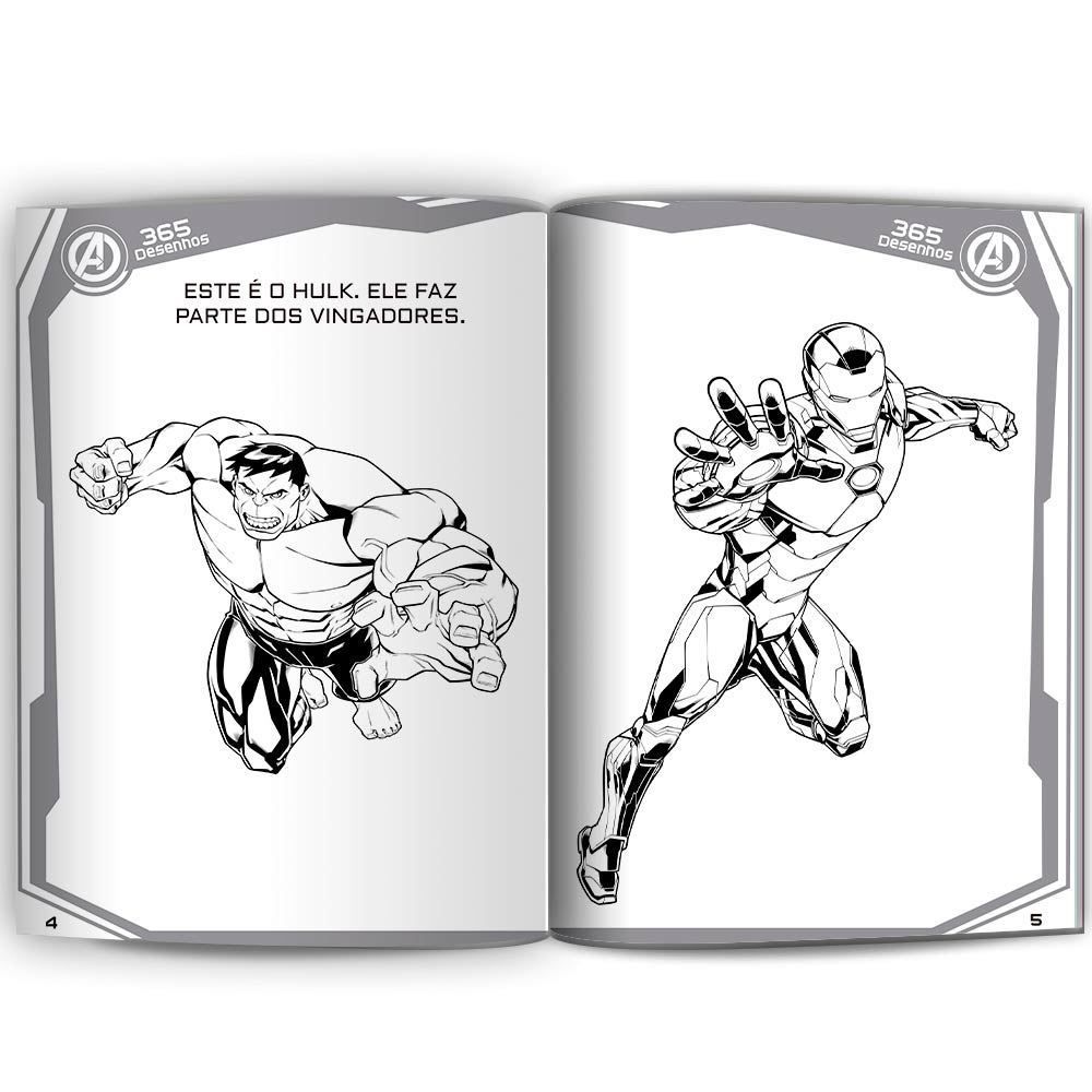 Livro 365 Desenhos Para Colorir Marvel - Culturama