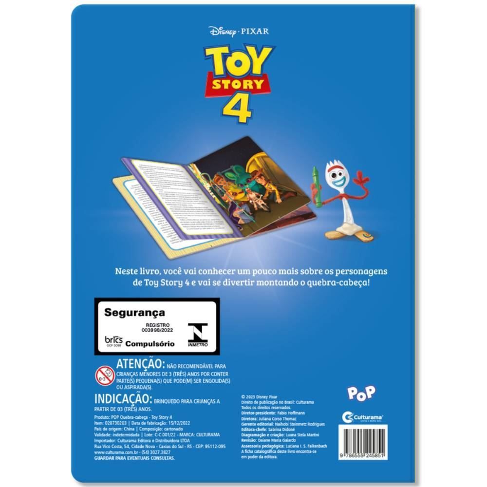 Livro Pop Com Quebra Cabeça Toy Story - 20730203