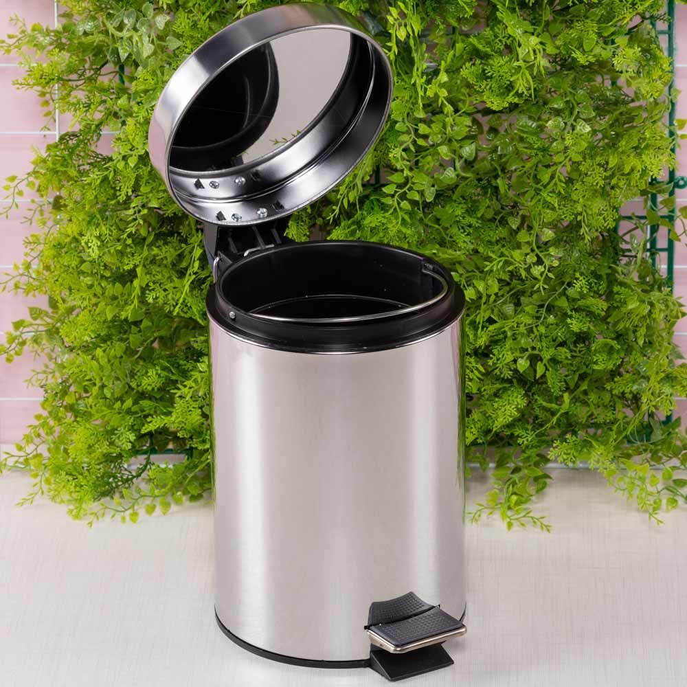 Lixeira com Pedal e Balde 5 Litros Solecasa - Inox
