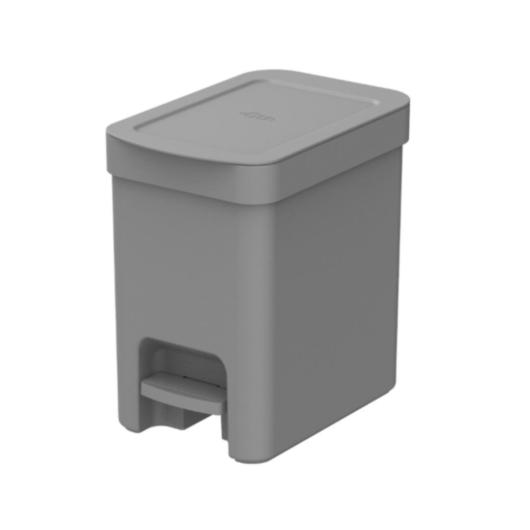 Lixeira Com Pedal Trium Ou 6 Litros - Chumbo