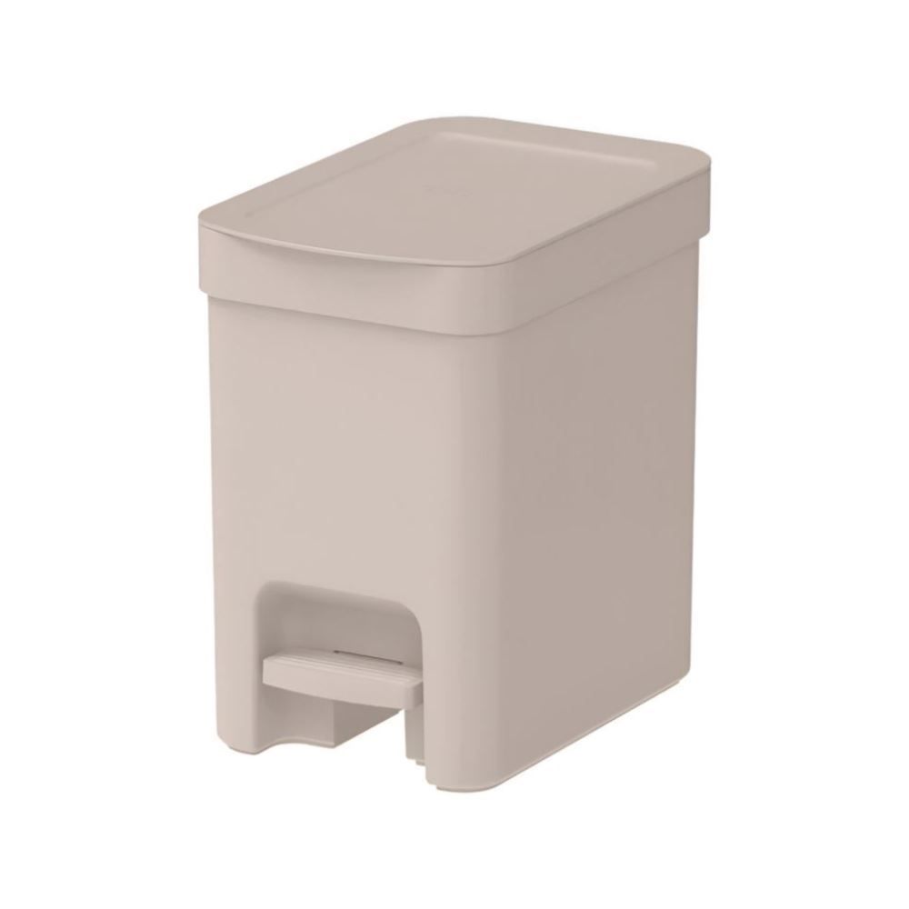 Lixeira Com Pedal Trium Ou 6 Litros - Bege