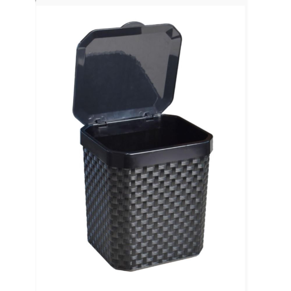 Lixeira Com Tampa Para Pia Rattan Arqplast 5 Litros - Preta