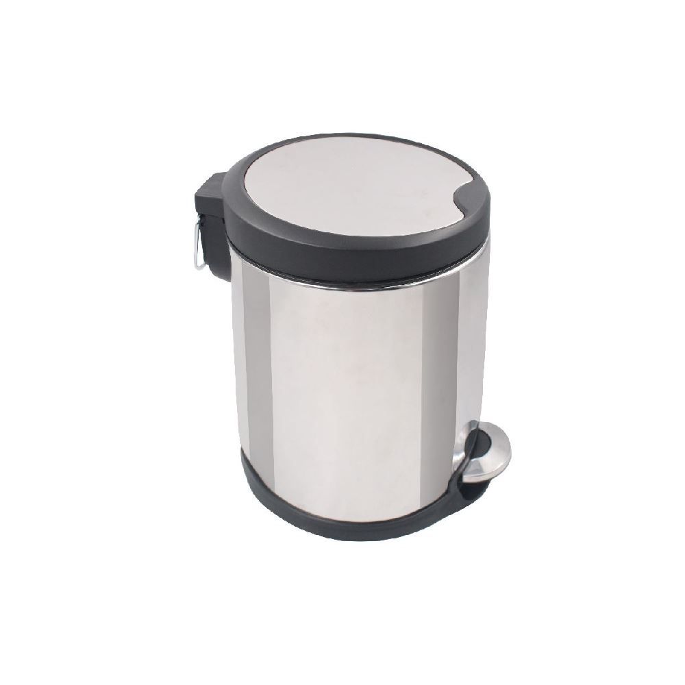 Lixeira Com Tampa Siliconada Havan Casa 5 Litros - Aço Inox