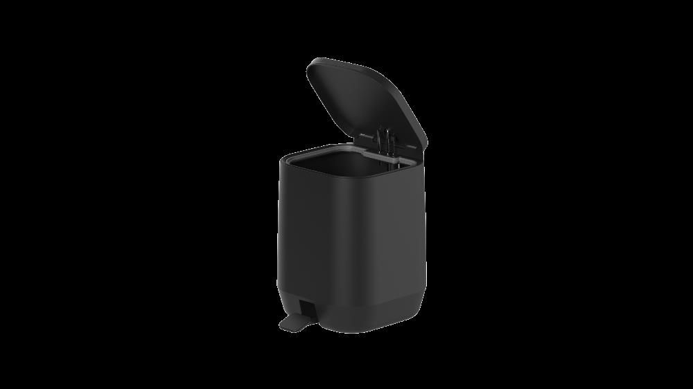 Lixeira De Pedal Aura 6L Ou - PRETO FECHADO