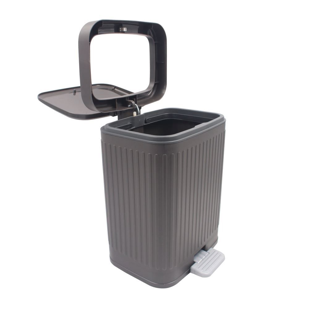 Lixeira Quadrada com Pedal Havan Casa 12 Litros - Preto 