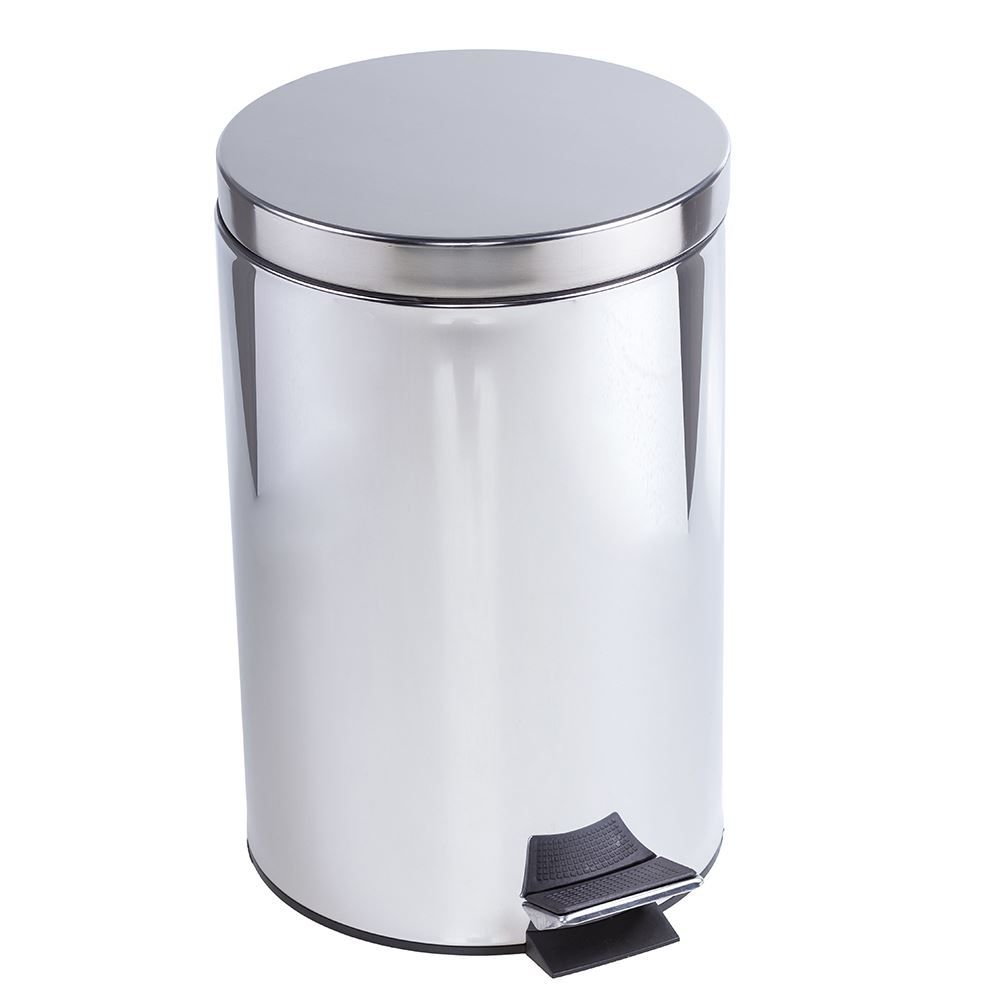 Lixeira Solecasa Com Pedal E Balde 12 Litros - Inox